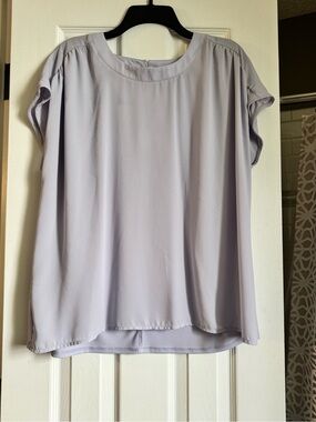 Ann Taylor Factory Lavender Cap Sleeved Blouse